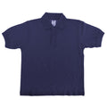 Navy Blue - Front - B&C Kids-Childrens Unisex Safran Polo Shirt (Pack of 2)