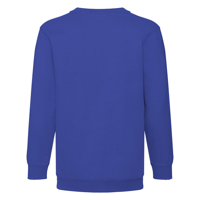 Royal - Back - Fruit Of The Loom Childrens Unisex Set In Sleeve Sweatshirt (Pack of 2)