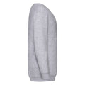 Heather Grey - Side - Fruit Of The Loom Childrens Unisex Set In Sleeve Sweatshirt (Pack of 2)