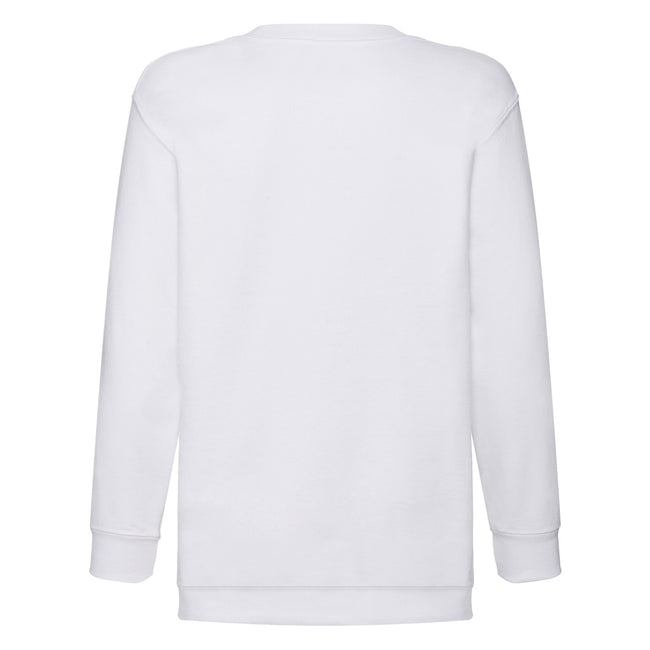 White - Back - Fruit Of The Loom Childrens Unisex Set In Sleeve Sweatshirt (Pack of 2)