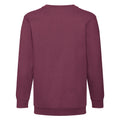 Burgundy - Back - Fruit Of The Loom Childrens Unisex Set In Sleeve Sweatshirt (Pack of 2)