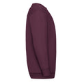 Burgundy - Side - Fruit Of The Loom Childrens Unisex Set In Sleeve Sweatshirt (Pack of 2)