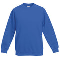 Royal - Front - Fruit Of The Loom Childrens Unisex Raglan Sleeve Sweatshirt (Pack of 2)