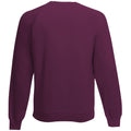 Burgundy - Back - Fruit Of The Loom Childrens Unisex Raglan Sleeve Sweatshirt (Pack of 2)