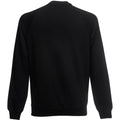 Black - Back - Fruit Of The Loom Childrens Unisex Raglan Sleeve Sweatshirt (Pack of 2)