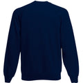 Deep Navy - Back - Fruit Of The Loom Childrens Unisex Raglan Sleeve Sweatshirt (Pack of 2)