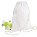 White - Back - Bagbase Sublimation Gymsac - Drawstring Bag (5 Litres) (Pack of 2)