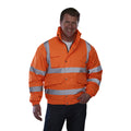 Hi Vis Orange - Back - Yoko Mens Hi-Vis Bomber Jacket (Pack of 2)