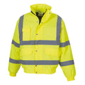 Hi-Vis Yellow - Front - Yoko Mens Hi-Vis Bomber Jacket (Pack of 2)