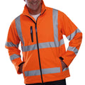 Hi Vis Orange - Side - Yoko Mens Hi-Vis Softshell Jacket (Pack Of 2)
