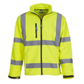 Hi-Vis Yellow - Front - Yoko Mens Hi-Vis Softshell Jacket (Pack Of 2)