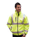Hi-Vis Yellow - Back - Yoko Mens Hi-Vis Softshell Jacket (Pack Of 2)
