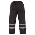 Black - Front - Yoko Mens Hi-Vis Waterproof Contractor Over Trousers (Pack Of 2)