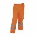 Hi Vis Orange - Front - Yoko Mens Hi-Vis Waterproof Contractors Trousers - Pants (Pack of 2)
