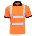 Hi Vis Orange - Front - Yoko Hi-Vis Short Sleeve Polo Shirt - Mens Workwear (Pack of 2)