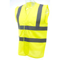 Hi-Vis Yellow - Pack Shot - Yoko Unisex Premium Hi-Vis Waistcoat Vest - Jacket (Pack of 2)