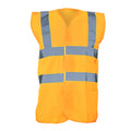 Hi Vis Orange - Front - Yoko Unisex Premium Hi-Vis Waistcoat Vest - Jacket (Pack of 2)