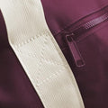 Burgundy-Off White - Side - Bagbase Plain Varsity Barrel - Duffle Bag (20 Litres) (Pack of 2)