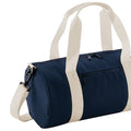 French Navy-Off White - Back - Bagbase Mini Barrel Shoulder Bag (Pack of 2)