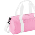 Classic Pink-White - Side - Bagbase Mini Barrel Shoulder Bag (Pack of 2)