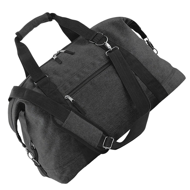 Vintage Black - Back - Bagbase Vintage Canvas Weekender - Holdall Carry Bag (30 Litres) (Pack of 2)