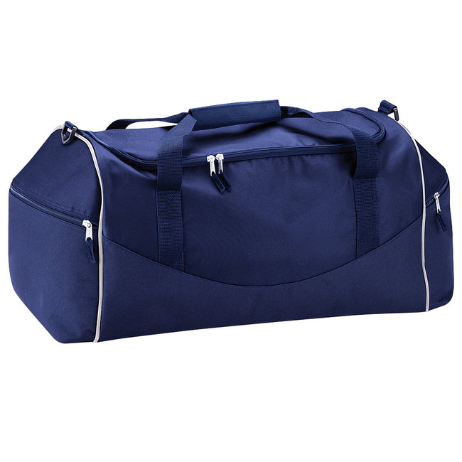 French Navy-Putty - Front - Quadra Teamwear Holdall Duffle Bag (55 Litres) (Pack of 2)