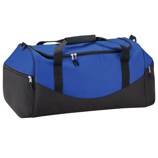 Bright Royal-Black - Front - Quadra Teamwear Holdall Duffle Bag (55 Litres) (Pack of 2)