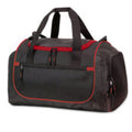 Black-Red - Front - Shugon Piraeus Shoulder Strap Holdall Bag (Pack of 2)