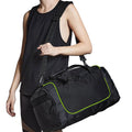 Black-Lime Green - Back - Quadra Teamwear Locker Duffle Bag (30 Litres) (Pack of 2)