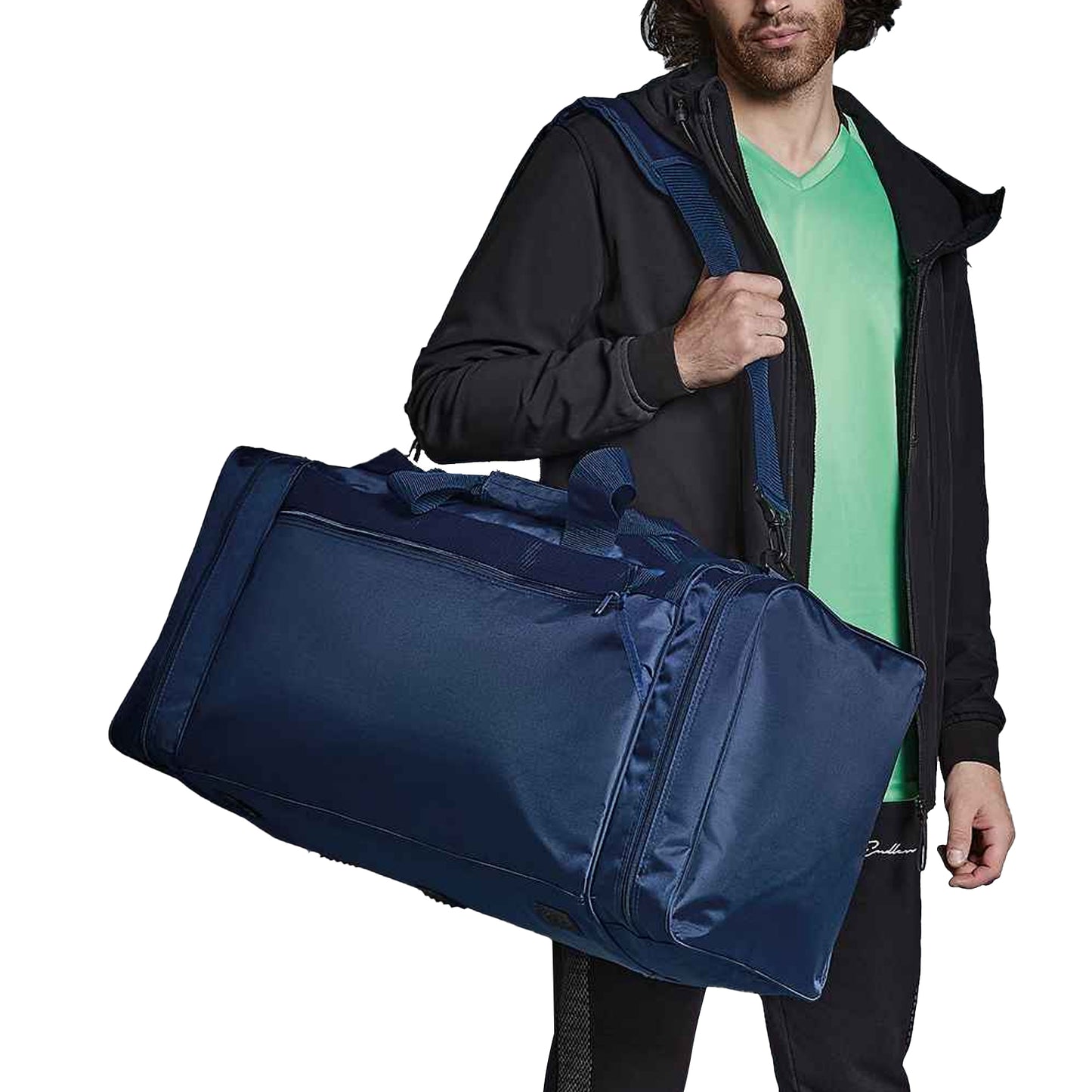French Navy - Side - Quadra Jumbo Sports Duffle Bag - 74 Litres (Pack of 2)