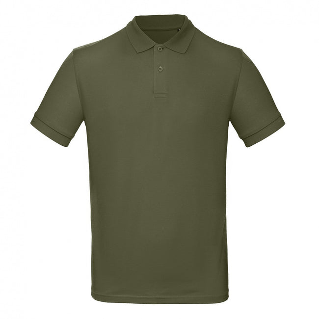 Army Khaki - Front - B&C Mens Inspire Polo (Pack of 2)
