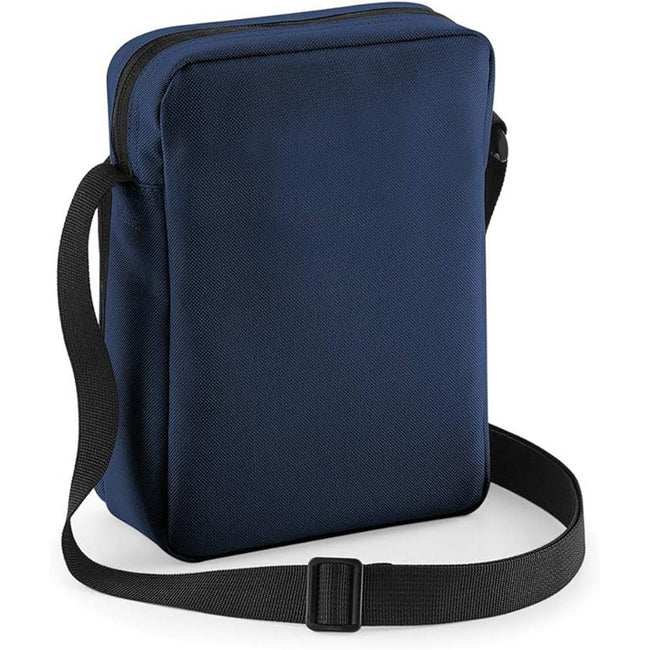 French Navy - Back - Bagbase Across Shoulder Strap Cross Body Bag (Pack Of 2)
