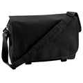Black - Front - Bagbase Adjustable Messenger Bag (11 Litres) (Pack Of 2)