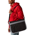 Black-White - Back - Bagbase Retro Adjustable Messenger Bag (12 Litres) (Pack Of 2)