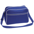 Bright Royal-White - Front - Bagbase Retro Adjustable Shoulder Bag (18 Litres) (Pack of 2)