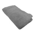 Grey - Front - Jassz Beach-Bath Plain Sheet Towel 100cm x 180cm (350 GSM) (Pack of 2)