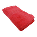 Red - Front - Jassz Beach-Bath Plain Sheet Towel 100cm x 180cm (350 GSM) (Pack of 2)