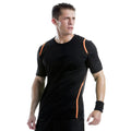 Black-Fluorescent Orange - Back - Gamegear® Cooltex® Short Sleeved T-Shirt - Mens Sportswear