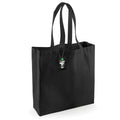 Black - Front - Westford Mill Cotton Classic Shopper Bag (21 Litres) (Pack of 2)