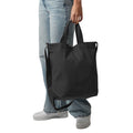 Black - Back - Bagbase Canvas Daybag - Hold & Strap Shopping Bag (15 Litres) (Pack of 2)