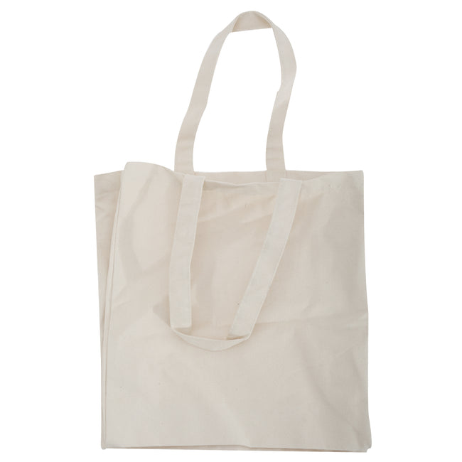Natural - Front - Quadra Canvas Classic Shopper Bag - 19 Litres (Pack of 2)