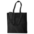 Black - Front - Quadra Canvas Classic Shopper Bag - 19 Litres (Pack of 2)