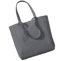 Graphite Grey - Front - Westford Mill Organic Cotton Shopper Bag - 16 Litres (Pack of 2)