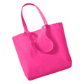 Fuchsia - Front - Westford Mill Organic Cotton Shopper Bag - 16 Litres (Pack of 2)