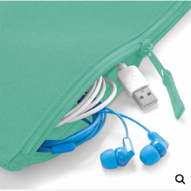 Mint - Back - Bagbase Grab Zip Pocket Pouch Bag (Pack of 2)