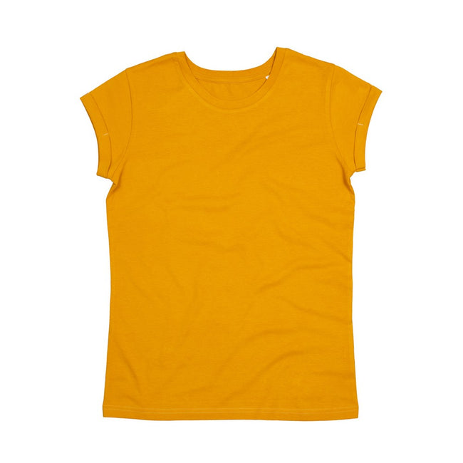 Mustard - Front - Mantis Womens-Ladies Roll Sleeve Tee