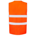 Orange - Back - Ultimate Everyday Apparel Mens UCC 4 Band Safety Waistcoat