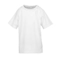 White - Front - Spiro Impact Childrens-Kids Junior Performance Aircool T-Shirt