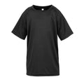 Black - Front - Spiro Impact Childrens-Kids Junior Performance Aircool T-Shirt