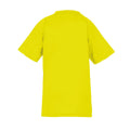 Fluorescent Yellow - Back - Spiro Impact Childrens-Kids Junior Performance Aircool T-Shirt